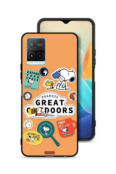 Tolwak غطاء حماية لهاتف Vivo Y33s 4G بملصقات الفول السوداني