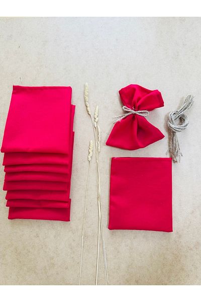 White Alamode Red Pouch 6Pcs 12X15Cm