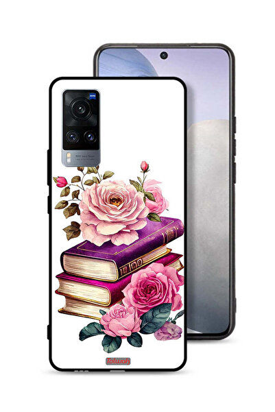 Tolwak Vivo X60 Protective Case Cover Roses And Books