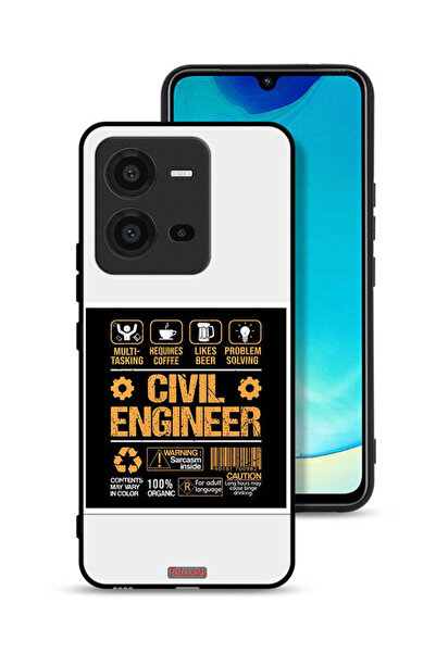 Tolwak غطاء حماية لهاتف Vivo V25 5G - ملصق مهندس مدني