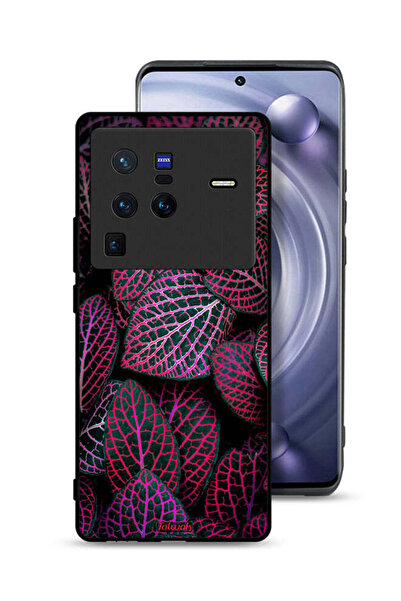 Tolwak غطاء حماية لهاتف Vivo X80 Pro بنقشة أوراق سالجا