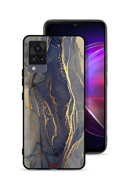 Tolwak غطاء حماية لهاتف Vivo V21 بنمط رخامي لامع