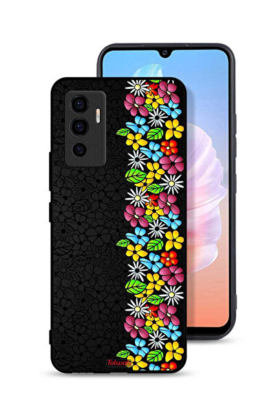 Tolwak Vivo S10e 5G Protective Case Cover Flowers Line