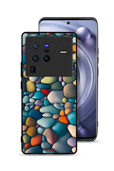 Tolwak Vivo X80 Pro Protective Case Cover Stones Abstract Pattern