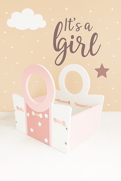 seasons box Baby girl gift basket with star design