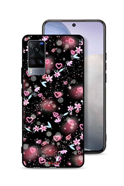 Tolwak غطاء حماية لهاتف Vivo X60 بنقشة قلوب وأزهار صغيرة