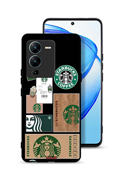 Tolwak غطاء حماية لهاتف Vivo V25 Pro 5G بملصق ستاربكس
