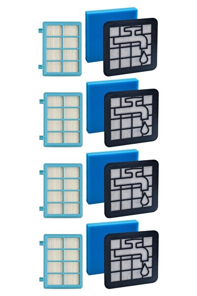 Supurgeavm مجموعة فلتر Hepa المتوافقة مع مكنسة كهربائية FC 9350 من فيليبس مكونة من 4 قطع، مجموعة من 12 قطعة A++