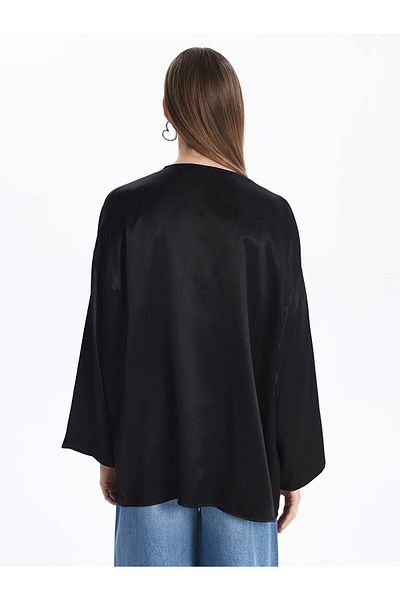 LC Waikiki Shawl Collar Oversize Satin Women's Kimono