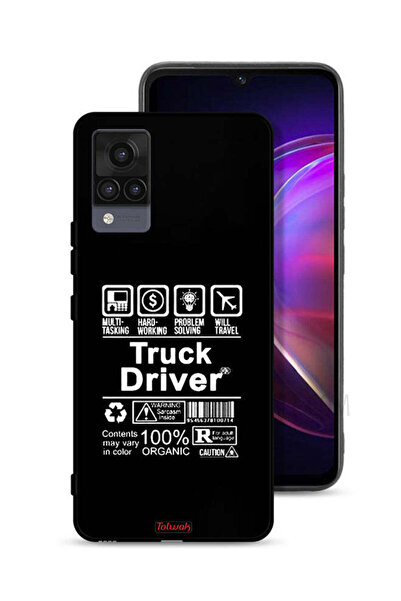 Tolwak غطاء حماية لهاتف Vivo V21، ملصق لسائق الشاحنة