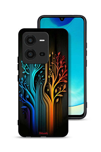 Tolwak غطاء حماية لهاتف Vivo V25 5G برسومات أوراق الشجر