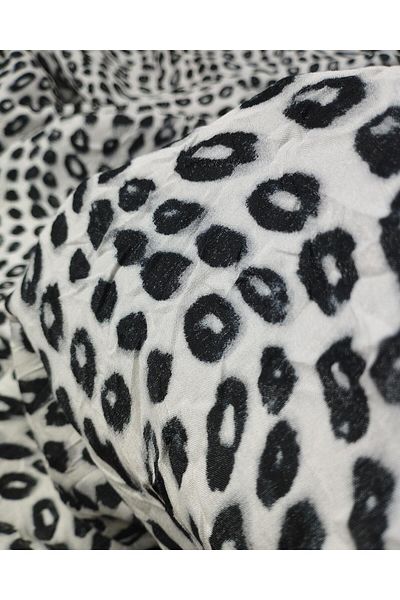 Kumaş Parça Monorail Wrinkle Satin in Gray Black White Colors (Width 140 cm X Length 250 cm)