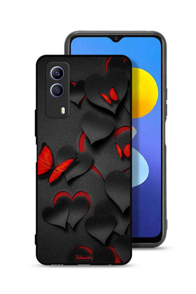 Tolwak Vivo T1x Protective Case Cover Hearts And Butterflies Pattern