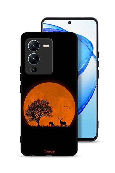 Tolwak Vivo V25 Pro 5G Protective Case Cover Evening Moon Art