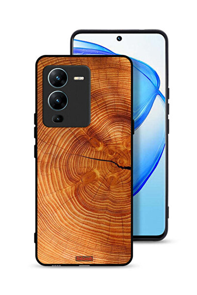 Tolwak غطاء حماية لهاتف Vivo V25 Pro 5G مصنوع من الخشب المتصدع