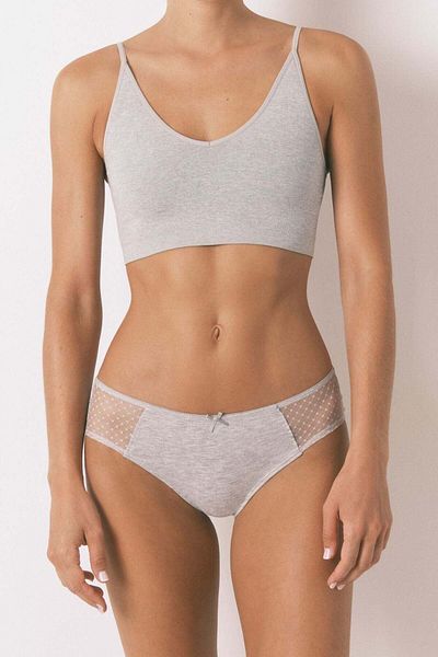 Women'secret Medium grey tulle tulle wide panty