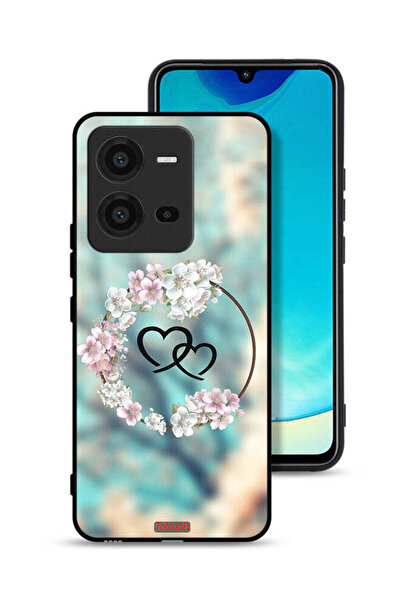 Tolwak غطاء حماية لهاتف Vivo V25 5G برسومات قلوب ورسومات خواتم