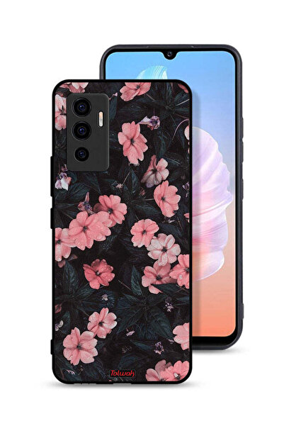 Tolwak غطاء حماية لهاتف Vivo S10e 5G بلون الخوخ والورود الصغيرة
