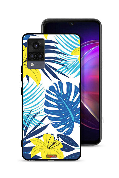 Tolwak غطاء حماية لهاتف Vivo V21 برسومات ريش وزهور