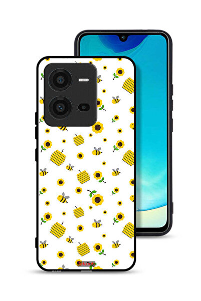 Tolwak غطاء حماية لهاتف Vivo V25 5G بنقشة عباد الشمس والنحل