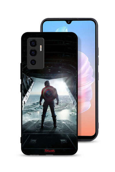 Tolwak غطاء حماية لهاتف Vivo V23e بتصميم صورة كابتن أمريكا
