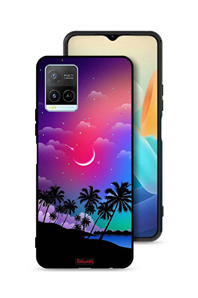 Tolwak غطاء حماية لهاتف Vivo Y33s 4G بنقشة قمر في فن الليل