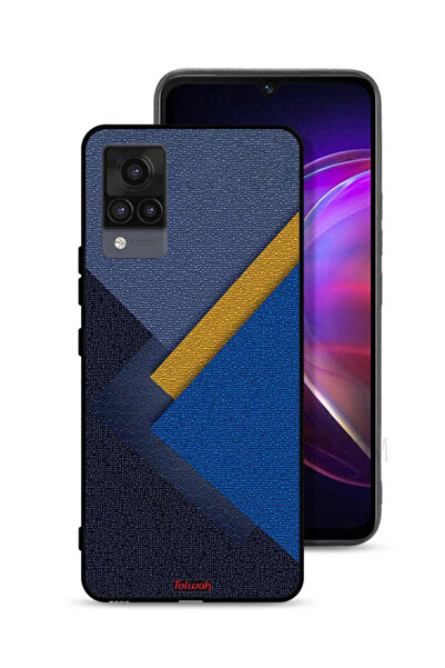 Tolwak غطاء حماية لهاتف Vivo V21 بنقشة مثلثات جلدية
