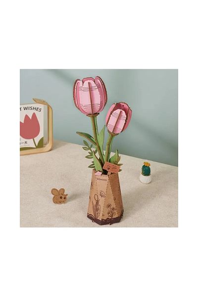 ? The Crowood Press Ltd 3D Puzzle, Pink Tulip, Rowood, 72 pieces