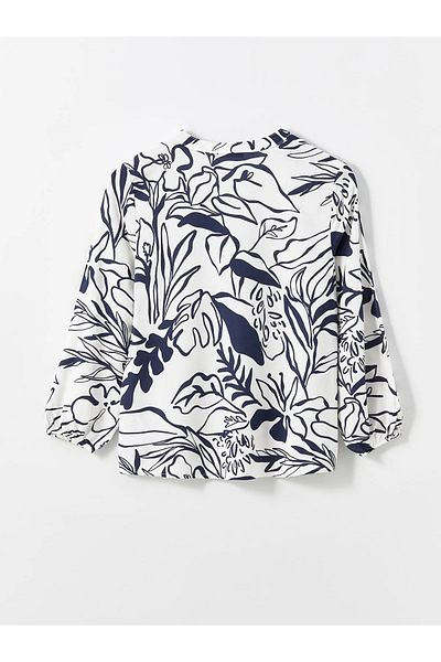 LC Waikiki Bluză de damă cu floare cu guler legat
