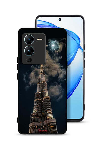 Tolwak Vivo V25 Pro 5G Protective Case Cover Burj Khalifa In Night
