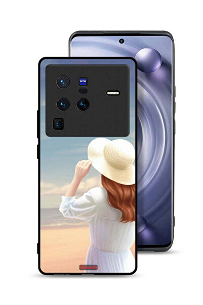 Tolwak Vivo X80 Pro Protective Case Cover Hat Girl Standing