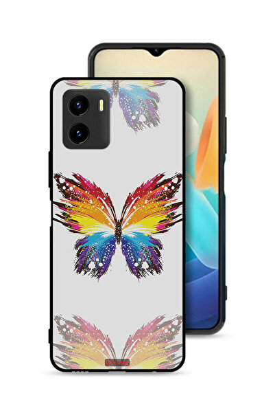 Tolwak غطاء حماية لهاتف Vivo Y15s بخلفية بسيطة وفن رقمي وبساطة الفراشة