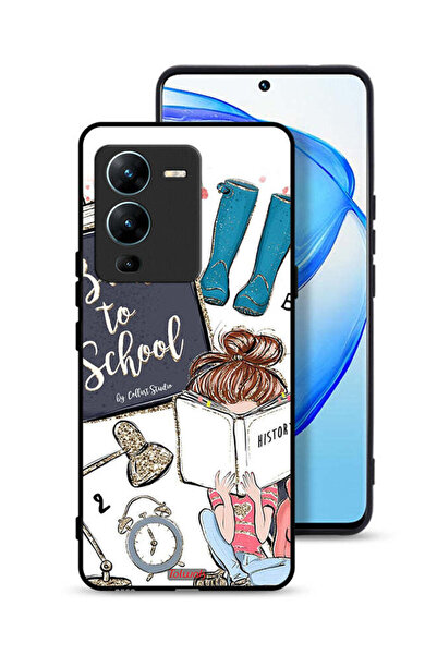 Tolwak غطاء حماية لهاتف Vivo V25 Pro 5G، فتاة تعود إلى المدرسة تقرأ التاريخ