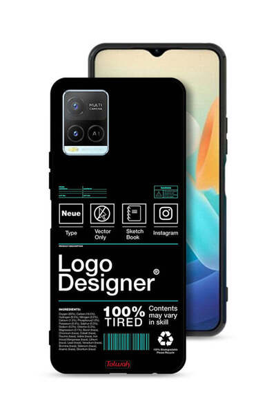Tolwak Vivo Y21 Protective Case Cover Logo Designer Sticker