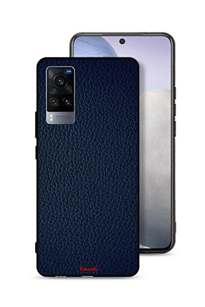 Tolwak غطاء حماية جلدي بنمط هندسي لهاتف Vivo X60t