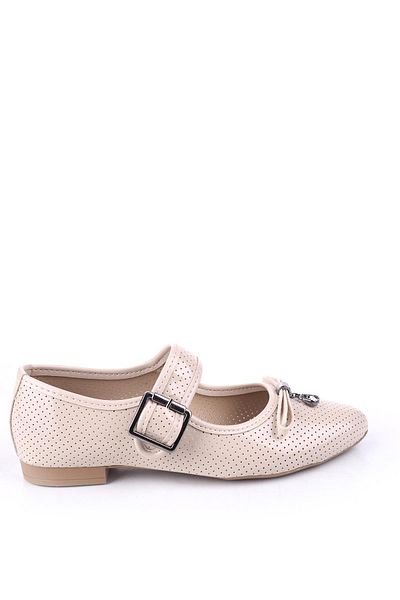 Papuçsepeti Shoe Basket Mp450 Patent Leather Bow Single Stone Casual Women's Ballerina Shoes