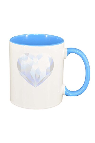 INOVATIX Cana alba personalizata, Love, interior albastru, D385, INOVATIX®. 3...