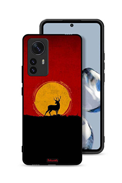 Tolwak غطاء حماية لهاتف Xiaomi 12S Pro بتصميم غزال وقمر