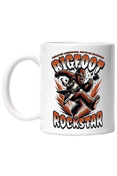 INOVATIX Cana alba personalizata, Bigfoot Rockstar - Creaturi Legendare, Fapt...
