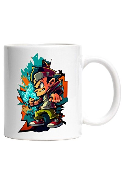 INOVATIX Cana alba personalizata, Bataus, Efect Grafiti, Lupta, Sapca, Superp...