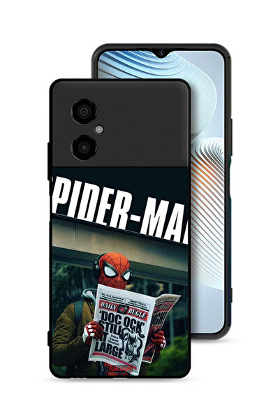 Tolwak غطاء حماية شاومي بوكو M4 5G سبايدرمان يقرأ صحيفة