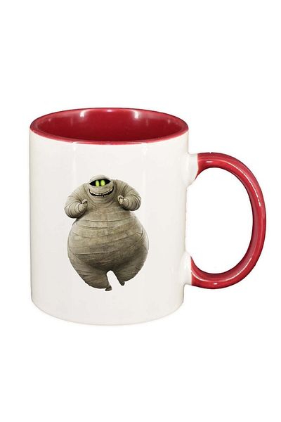 INOVATIX Personalized white mug, Ghost, red interior, D372, INOVATIX®. 330ml