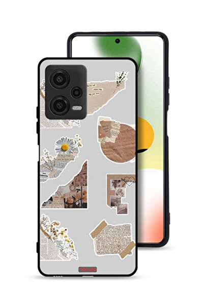 Tolwak غطاء حماية لهاتف Xiaomi Poco X5 مصنوع من قطع من الملصقات الورقية