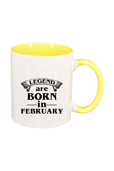 INOVATIX Personalized white mug, Legend, yellow interior, D80, INOVATIX®. 330ml