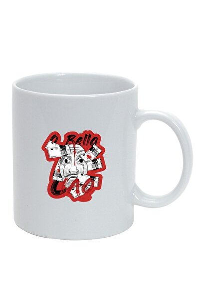 INOVATIX Baston alb personalizat, Casa de Hârtie, alb, D1494, INOVATIX®. 330ml