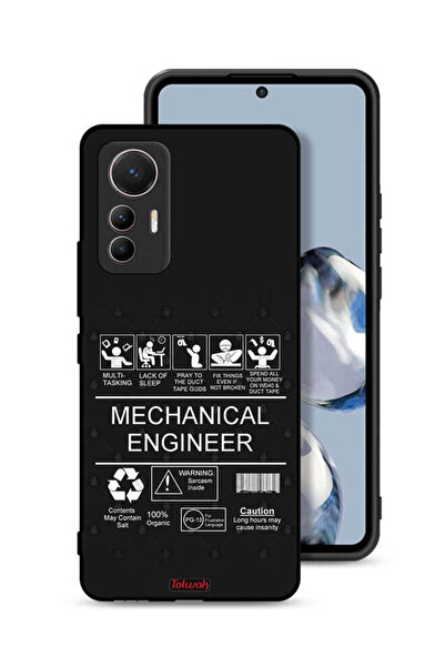 Tolwak غطاء حماية لهاتف شاومي 12 لايت، ملصق مهندس ميكانيكي