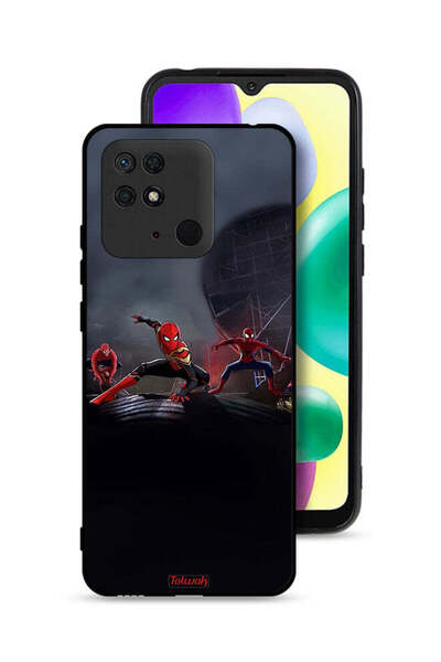 Tolwak Xiaomi Redmi 10C Protective Case Cover Three Spiders