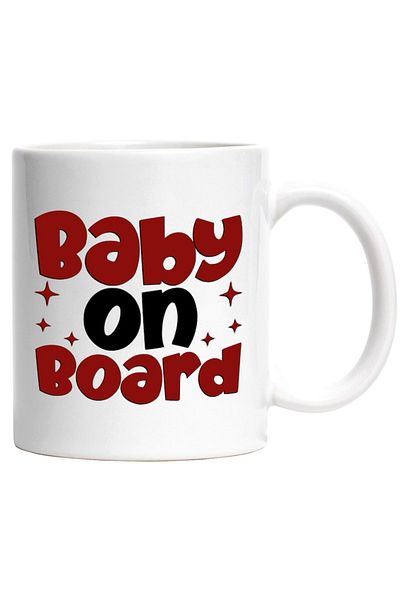 INOVATIX Personalized white mug, Baby on board - baby on board car care, INOVATIX®. 330ml