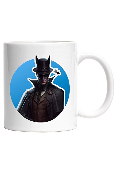 INOVATIX Cana alba personalizata, Personaj, Batman, Victorian, Costum, Masca,...