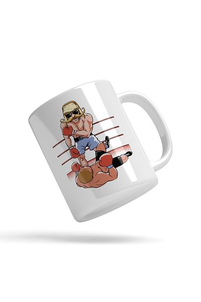 INOVATIX Personalized white mug, Two People In The Ring, Boxing, Contact Sport, Jhon Cena, INOVATIX®. 330ml